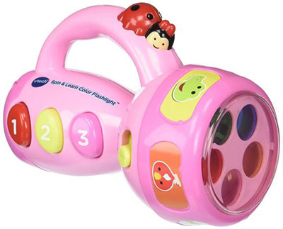 vtech spin and learn color flashlight pink