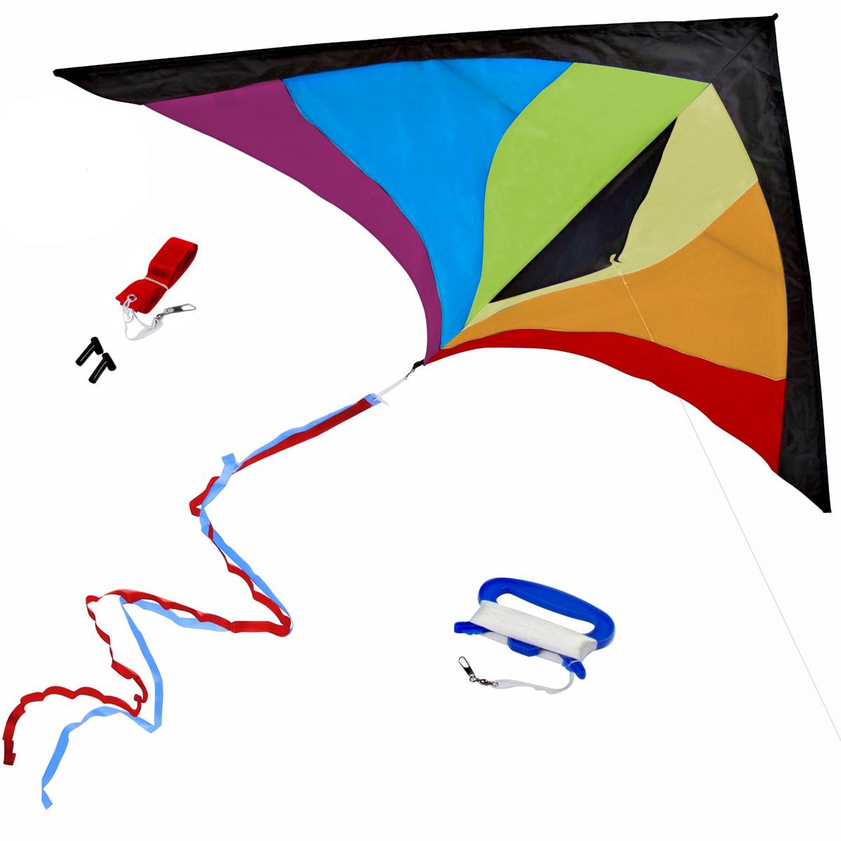 Large Delta Kite/Rainbow Kite (200' of Line)