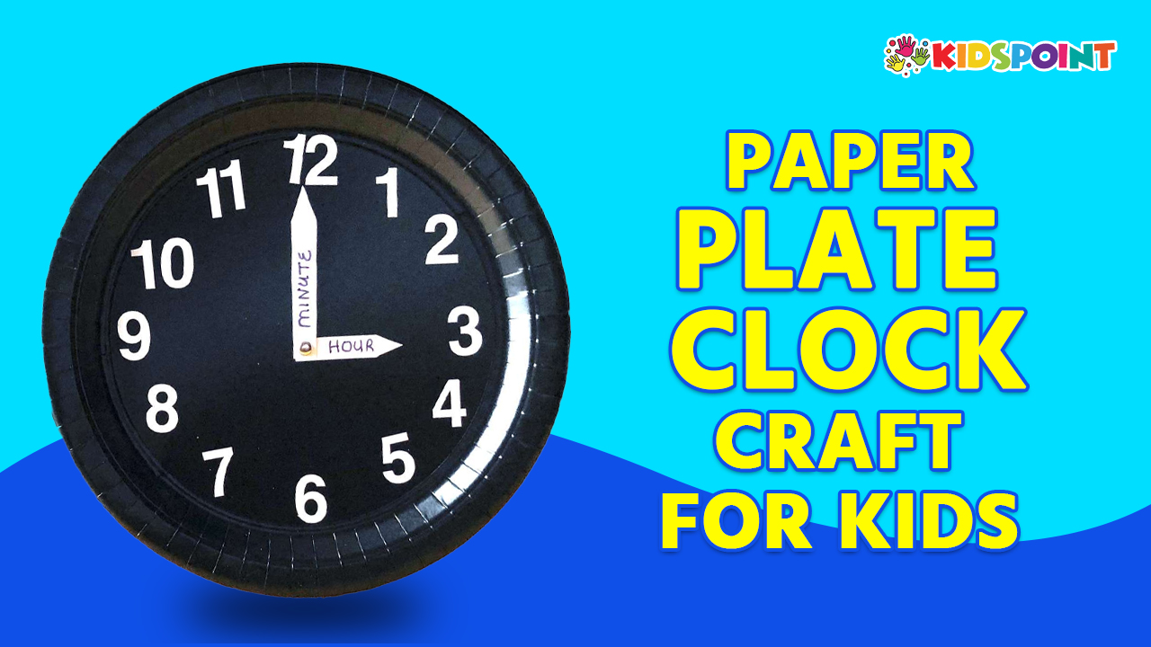 Paper Plate Clock Craft for Kids