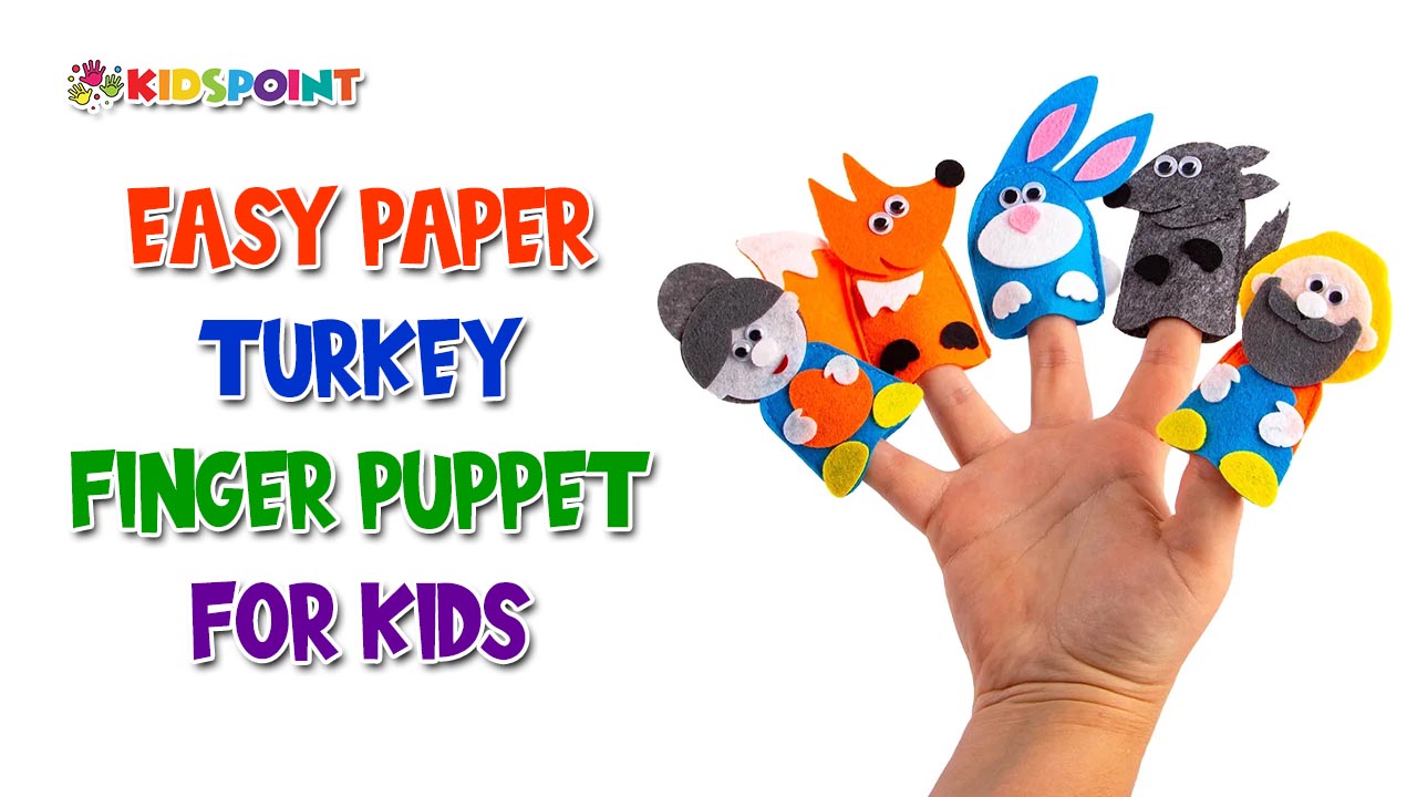 easy paper turkey finger puppet for kids