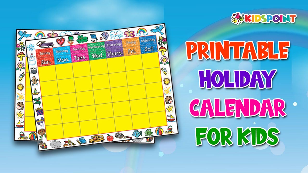 printable holiday calendar for kids