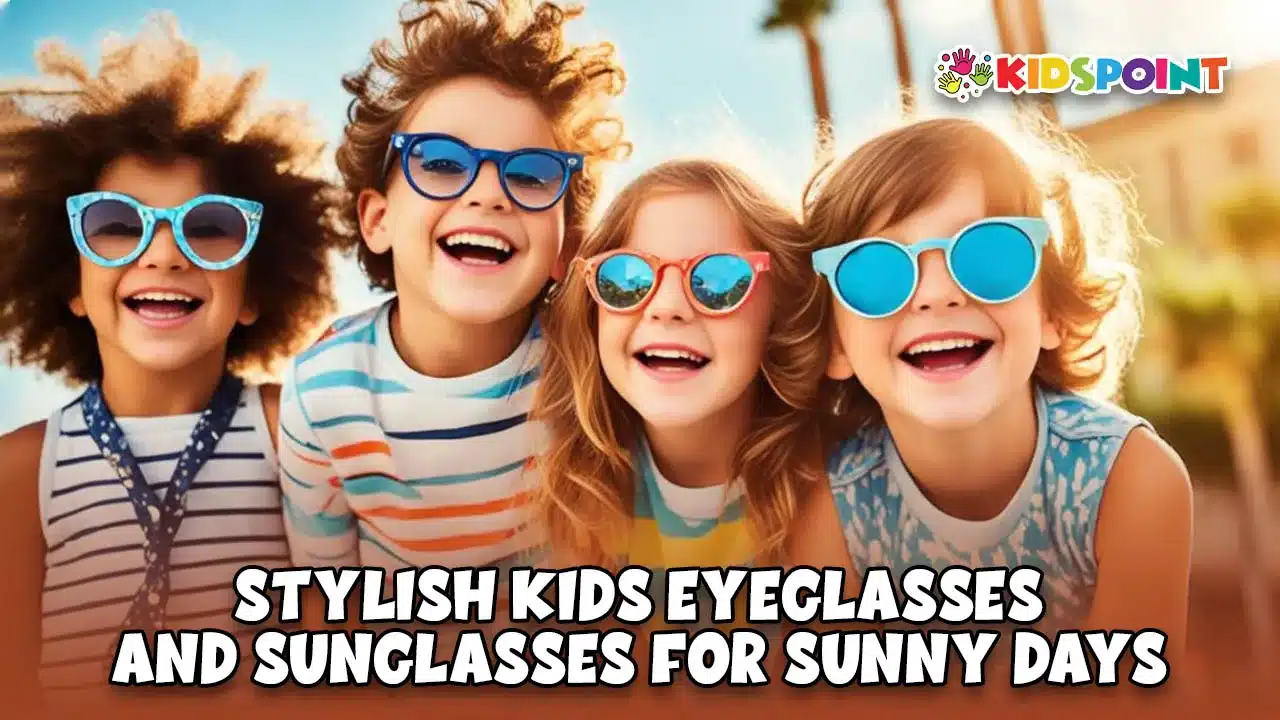 stylish kids eyeglasses and sunglasses for sunny days