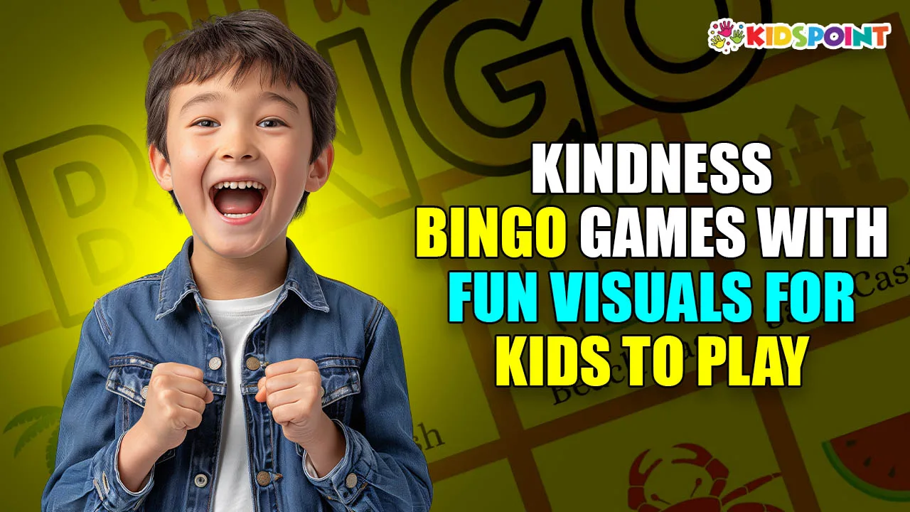 kindness bingo games with fun visuals for kids to play