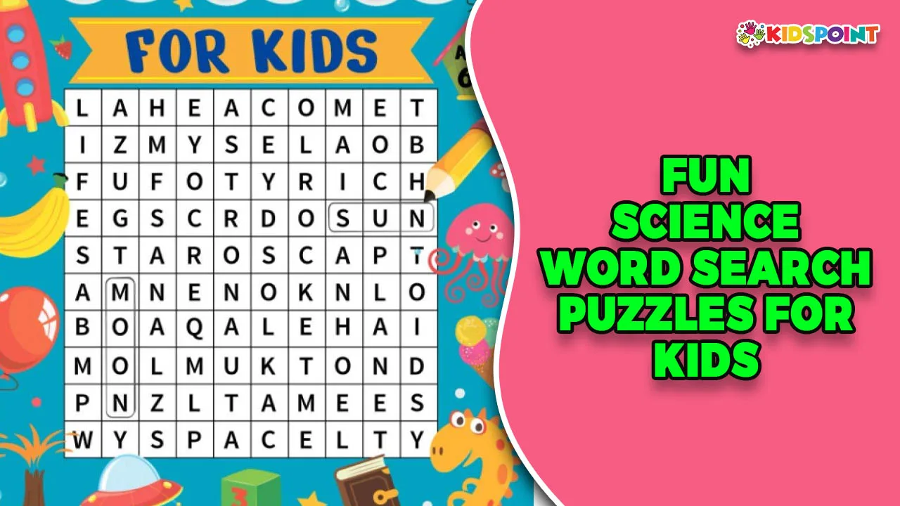 fun science word search puzzles for kids