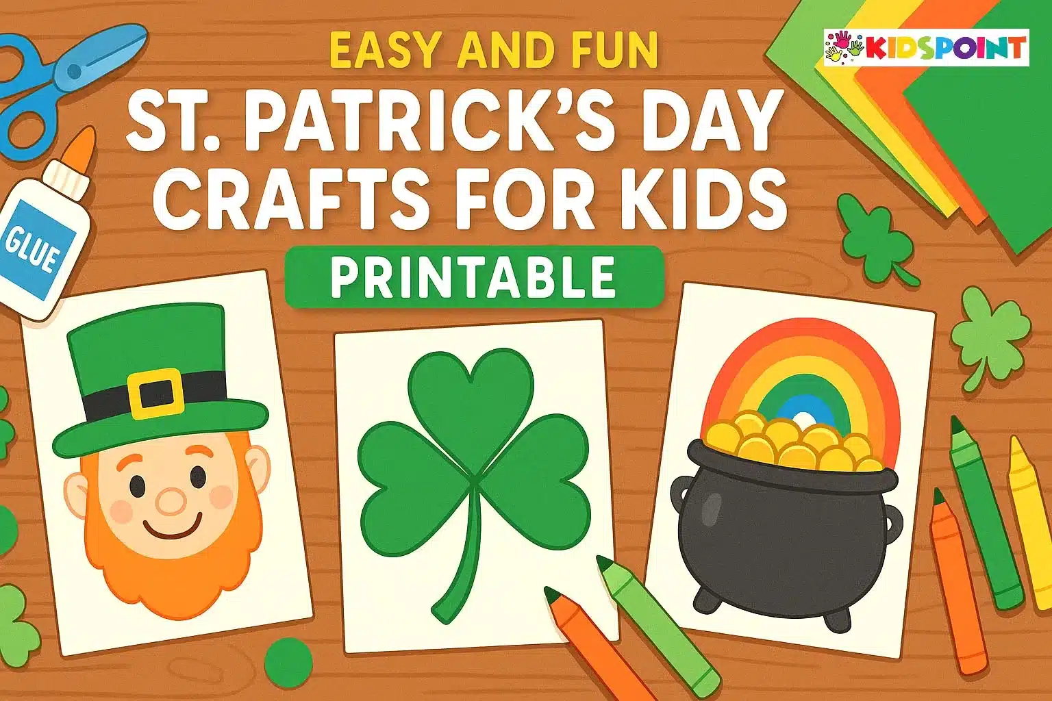 Easy and Fun St. Patrick’s Day Crafts for Kids Printable