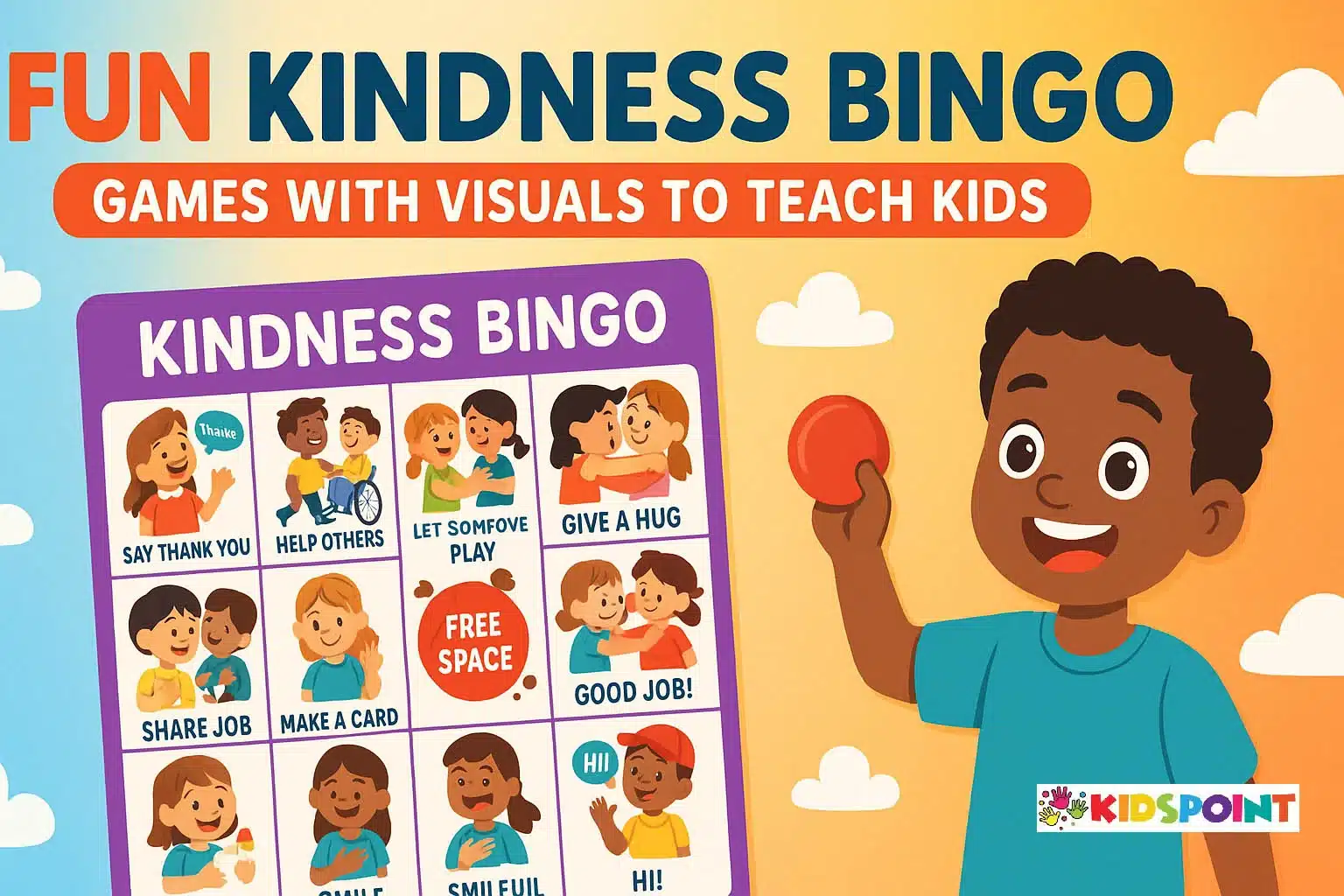 Fun Kindness Bingo Games with Visuals to Teach Kids