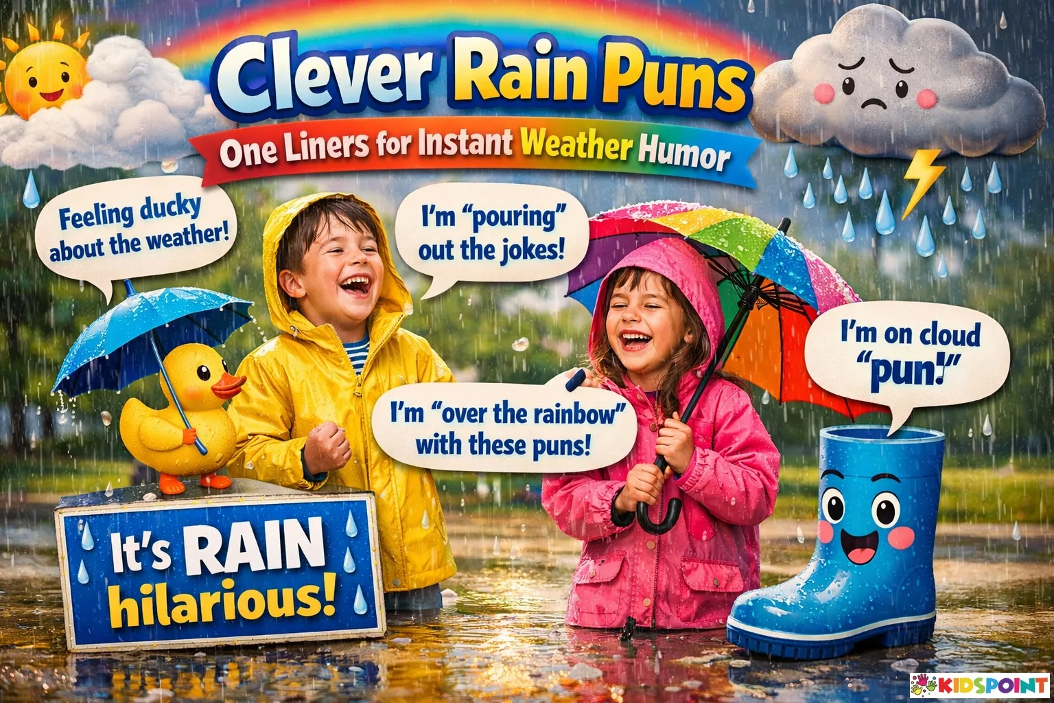 Clever Rain Puns One Liners for Instant Weather Humor