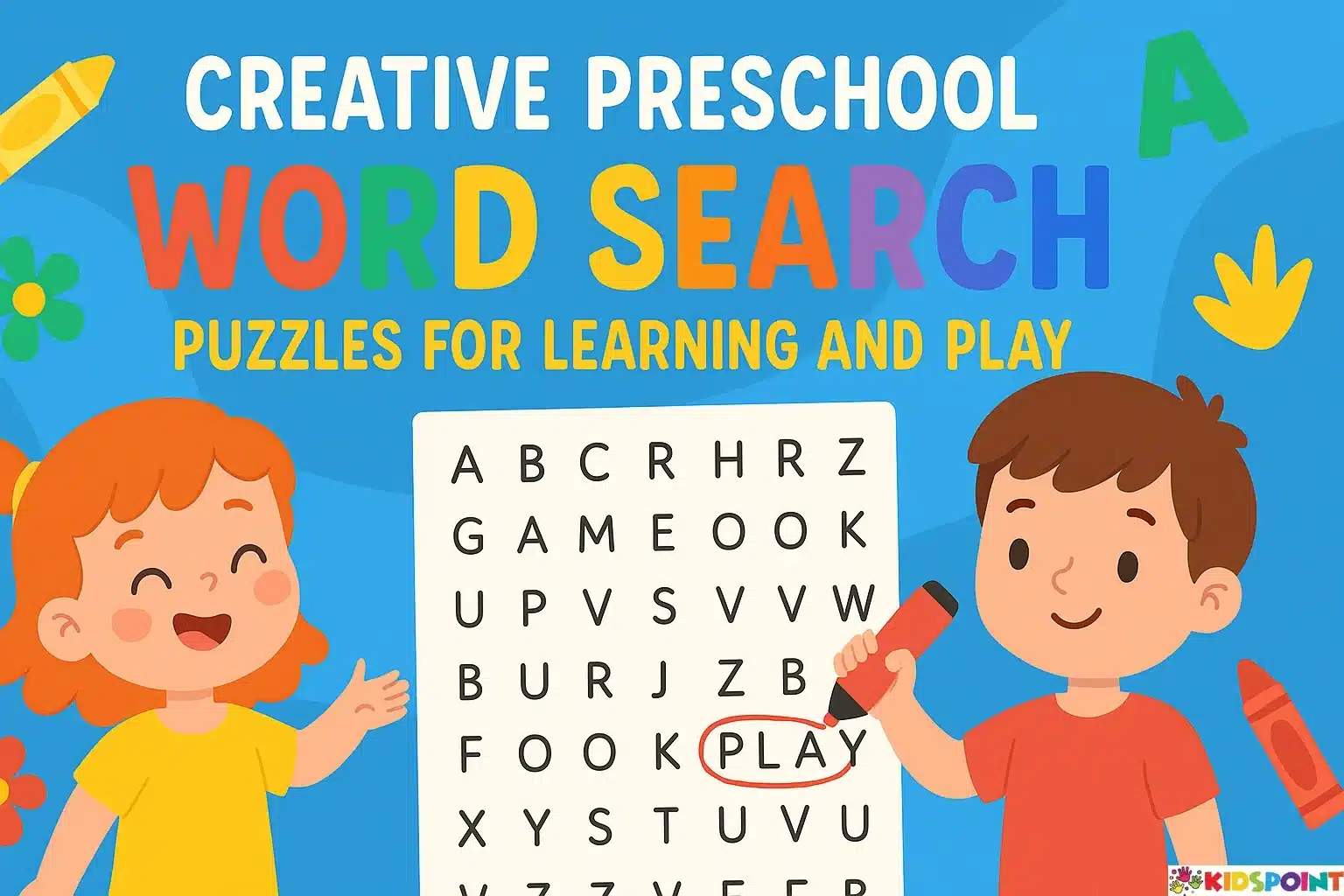 Creative Preschool Word Search Puzzles for Learning and Play