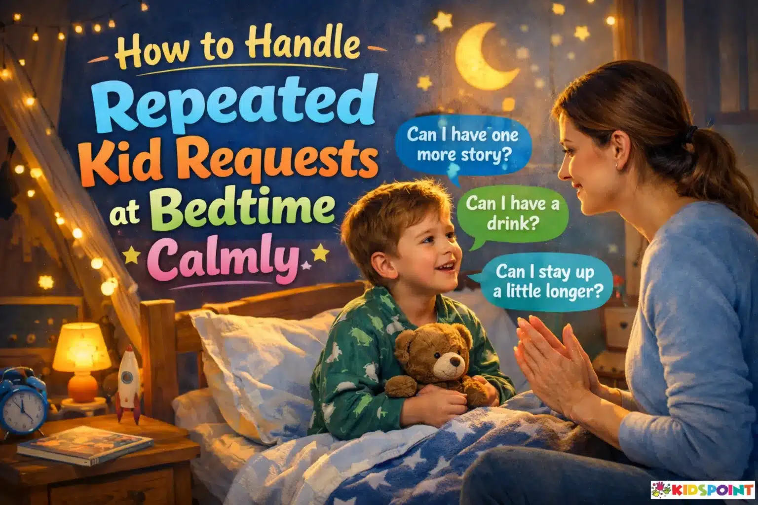 How to Handle Repeated Kid Requests at Bedtime Calmly