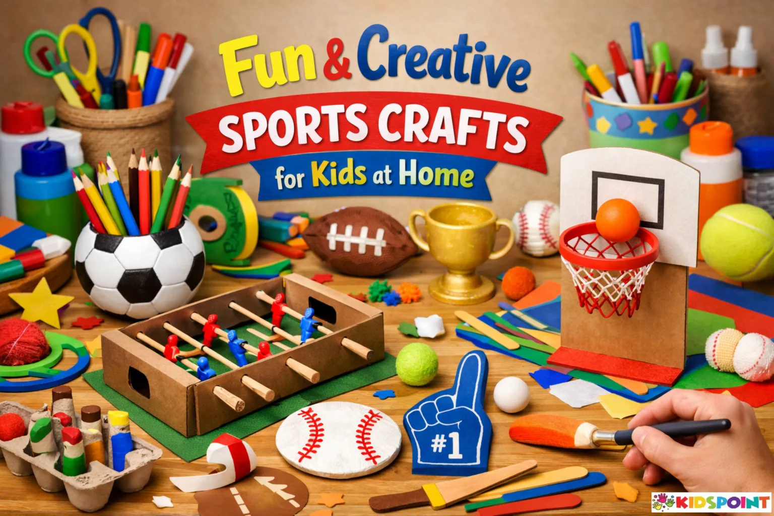Fun and Creative Sports Crafts for Kids at Home