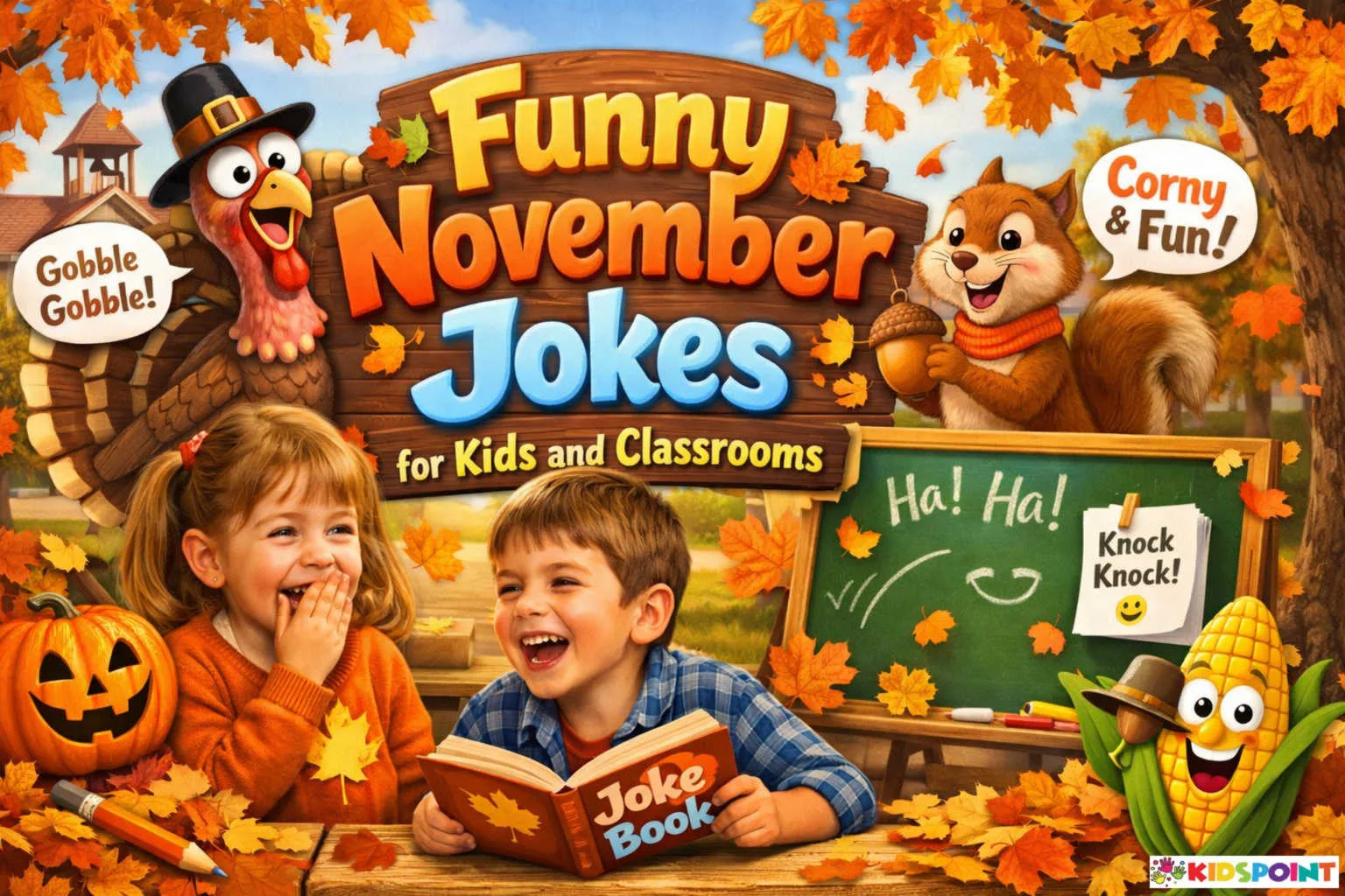 Funny November Jokes for Kids and Classrooms