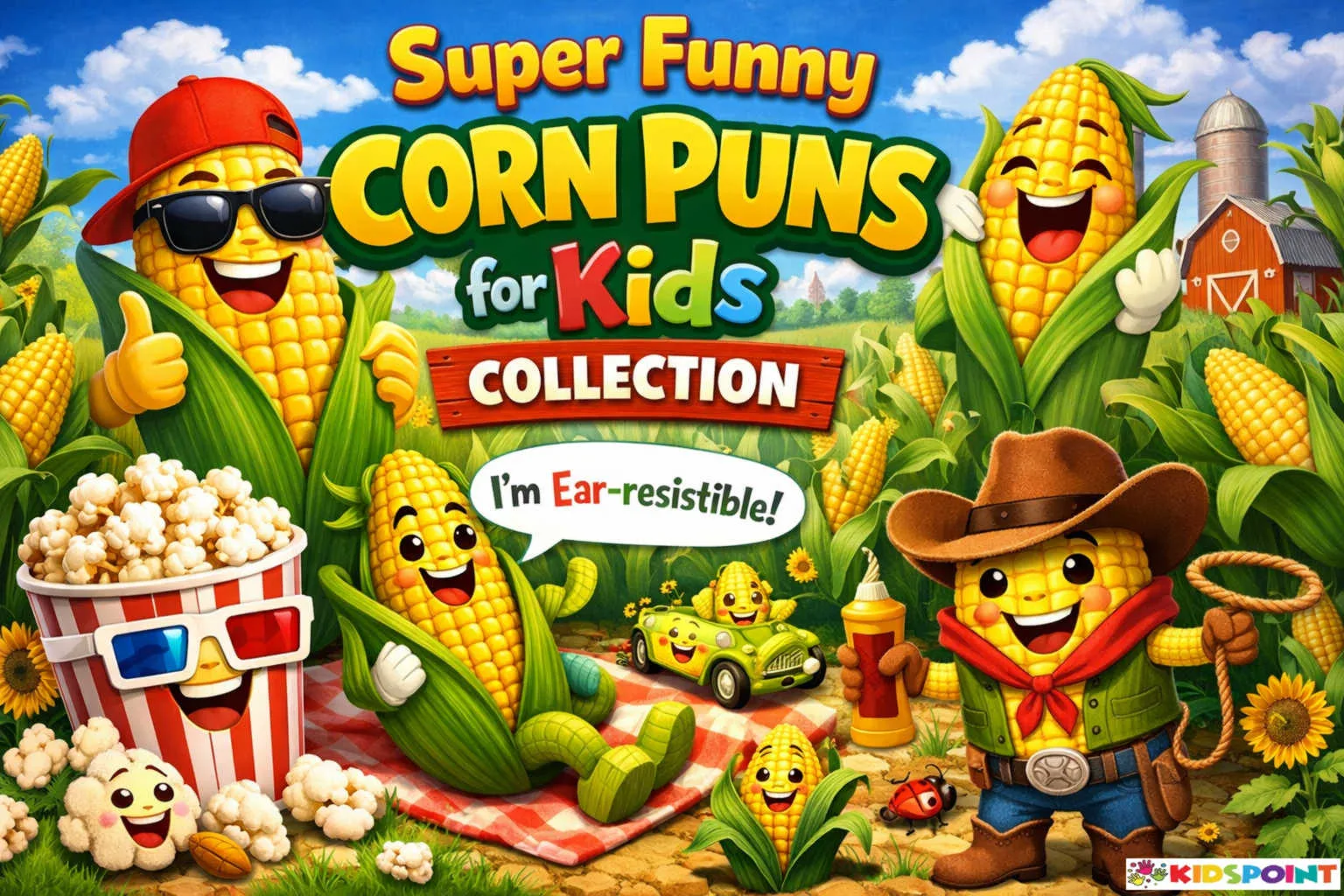Super Funny Corn Puns for Kids Collection