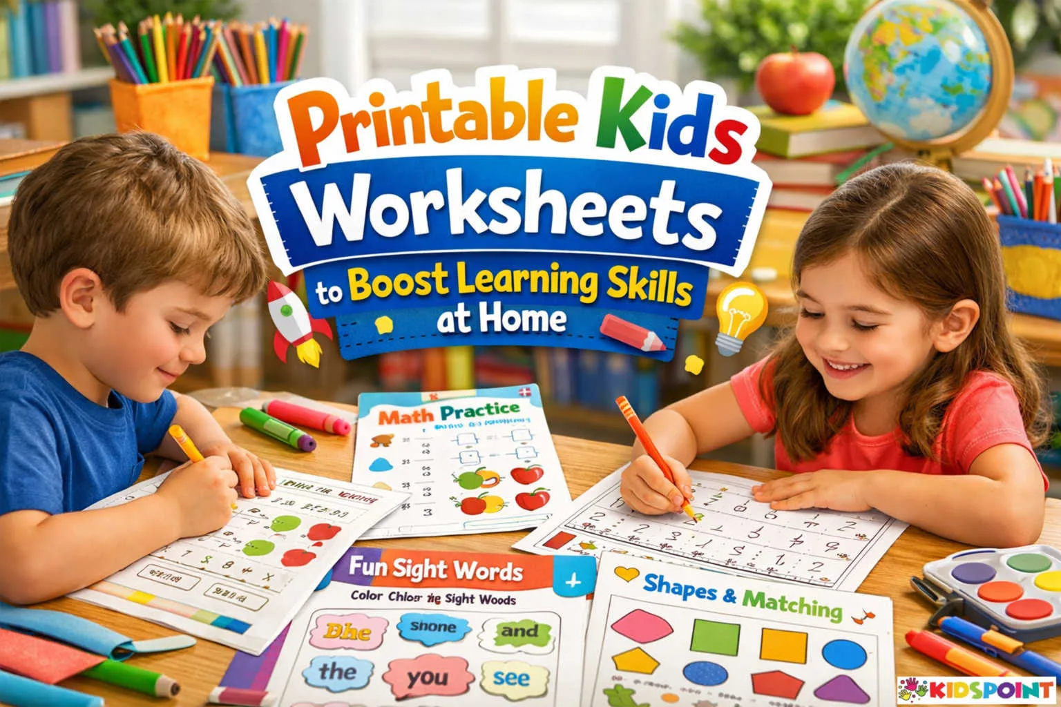 Printable Kids Worksheets to Boost Learning Skills at Home