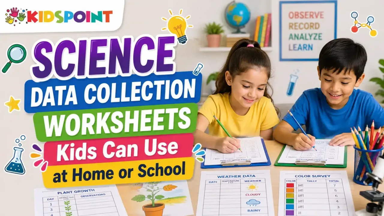 Science Data Collection Worksheets Kids Can Use at Home or School