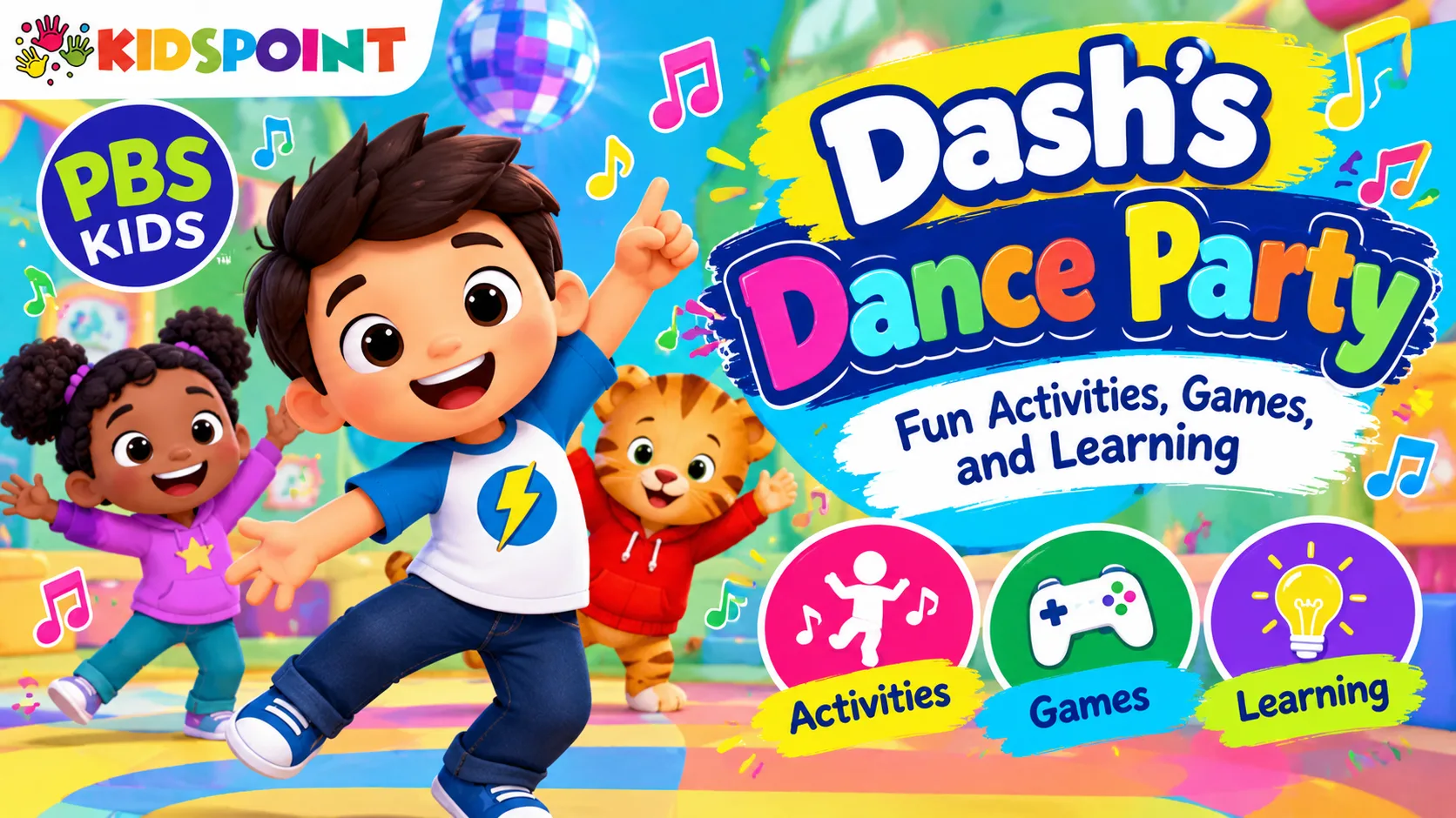 PBS Kids Dash’s Dance Party: Fun Activities, Games, and Learning